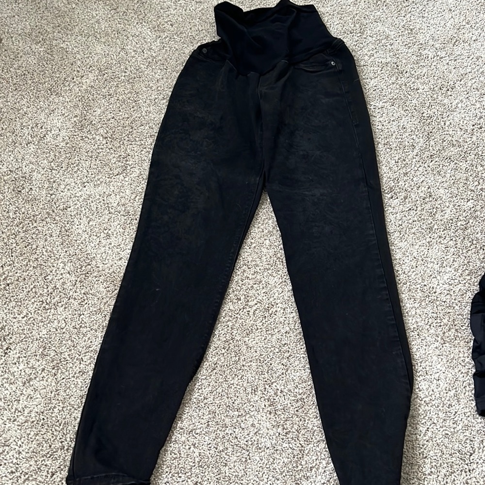 Black maternity jegging